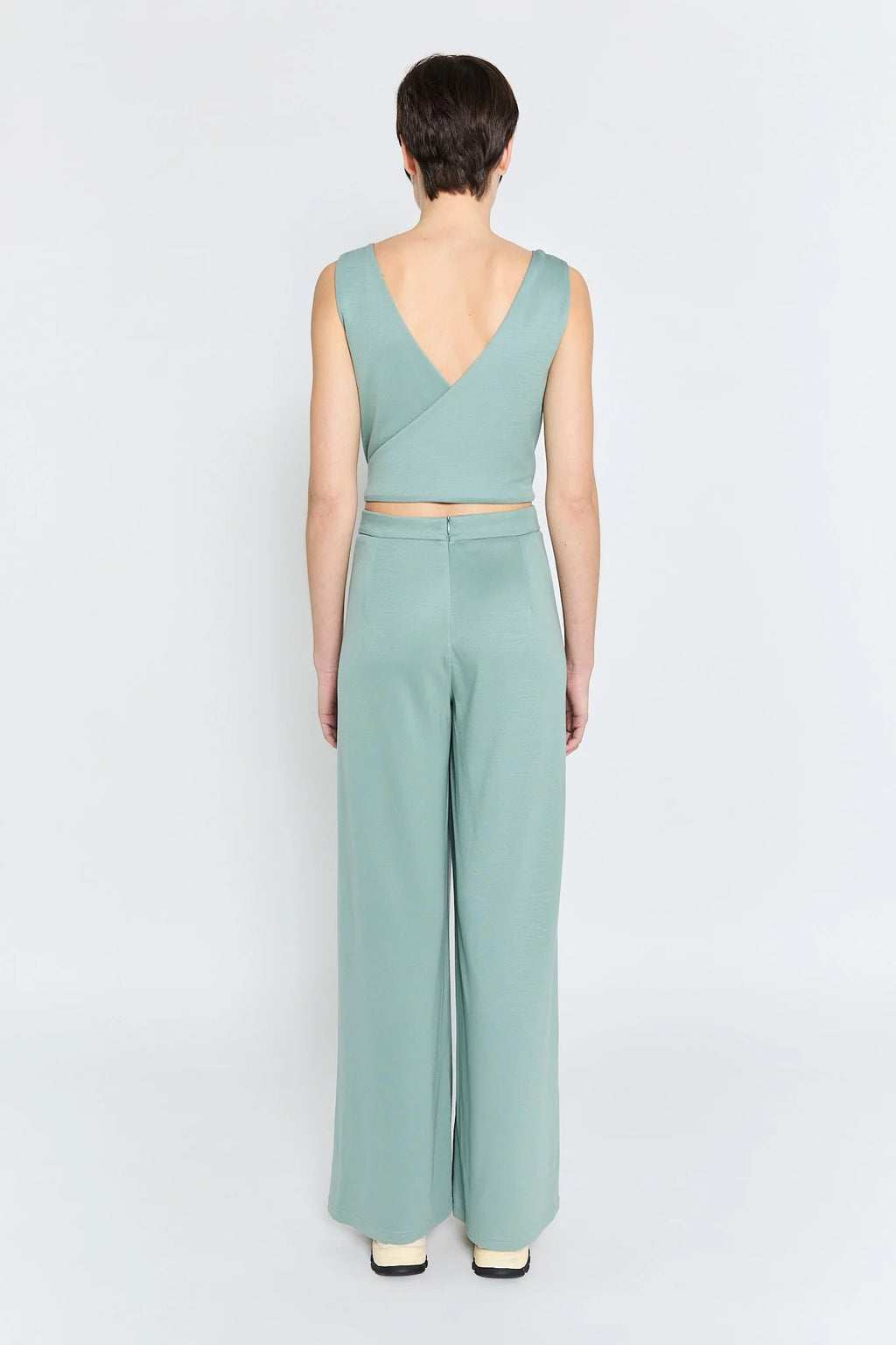 Jumpsuits zonder mouw groen FAM the label