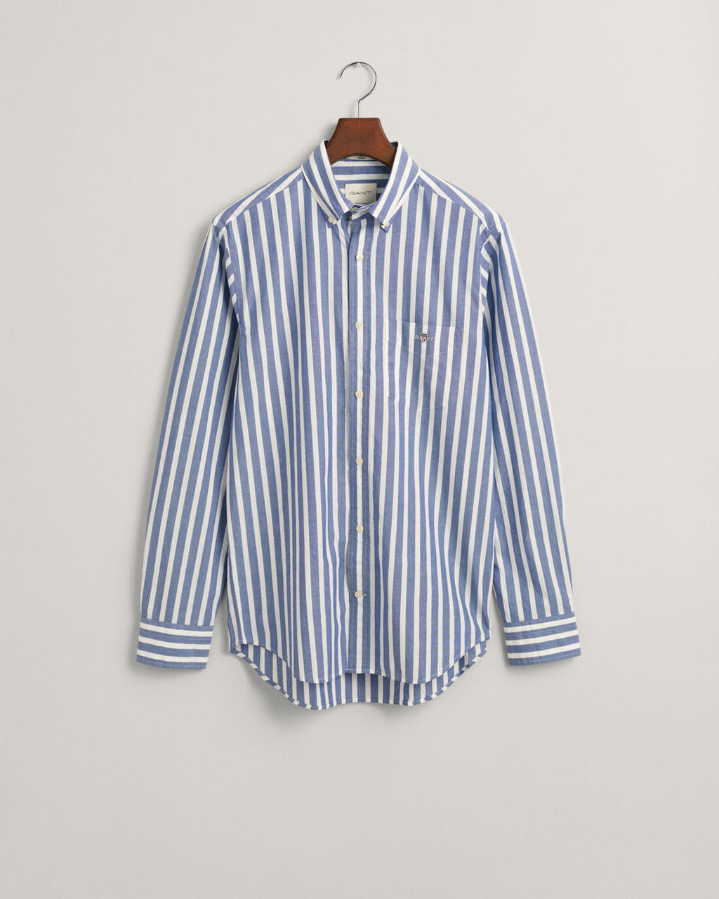 Hemden lange mouw blauw GANT