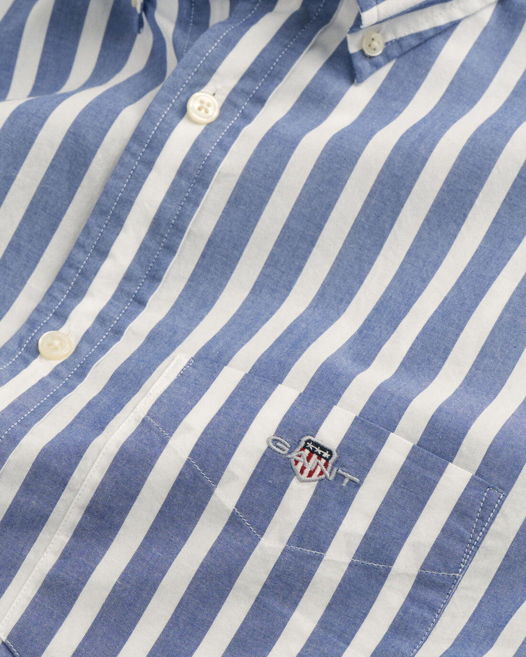 Hemden lange mouw blauw GANT
