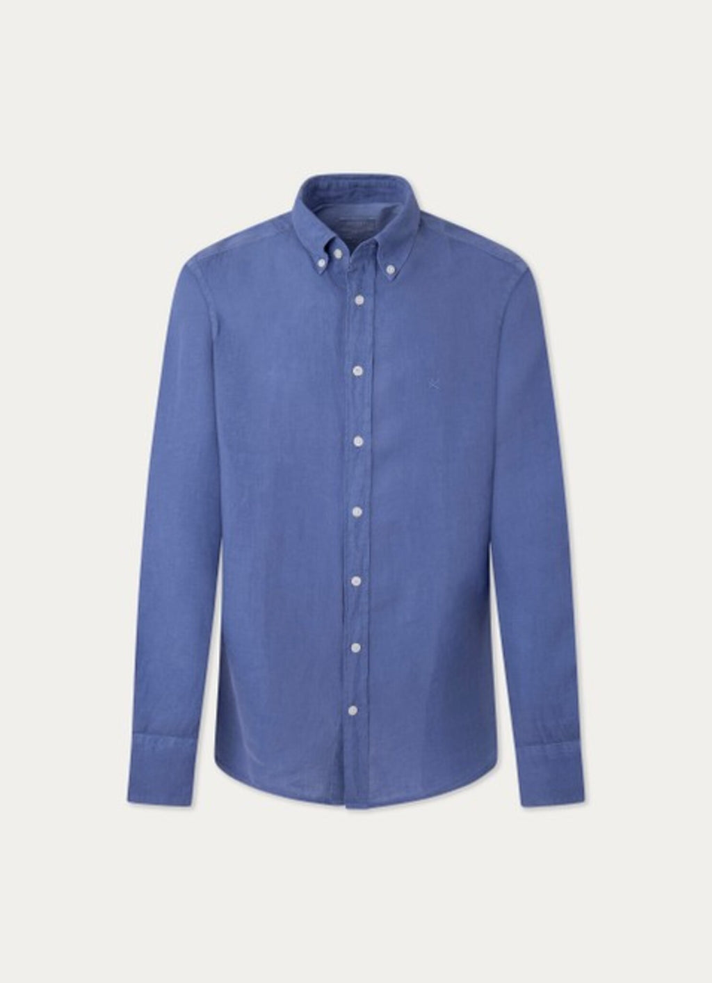 Hemden lange mouw blauw Hackett London