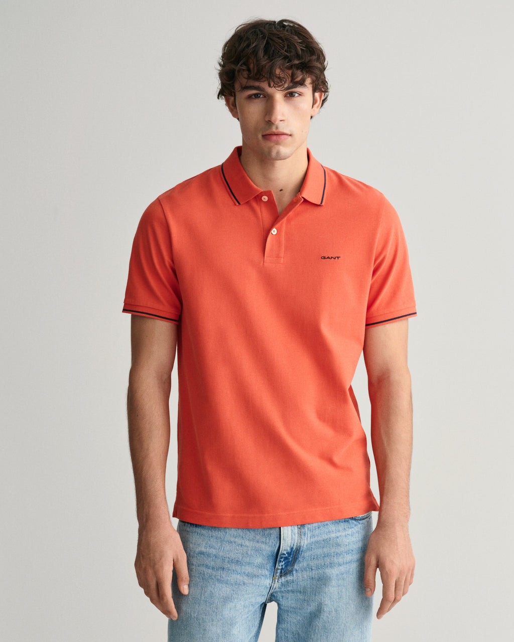 Polo's korte mouw oranje GANT