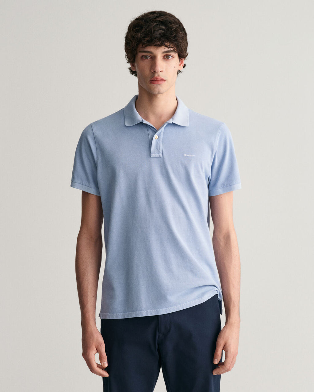 Polo's korte mouw blauw GANT