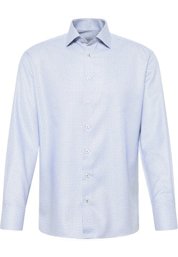 Hemden lange mouw blauw ETERNA