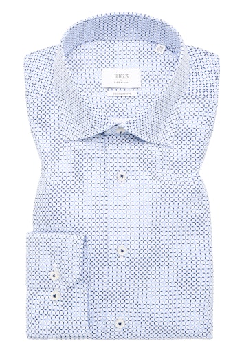 Hemden lange mouw blauw ETERNA