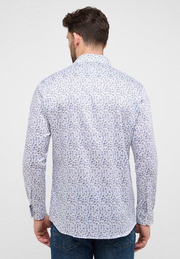 Hemden lange mouw blauw ETERNA