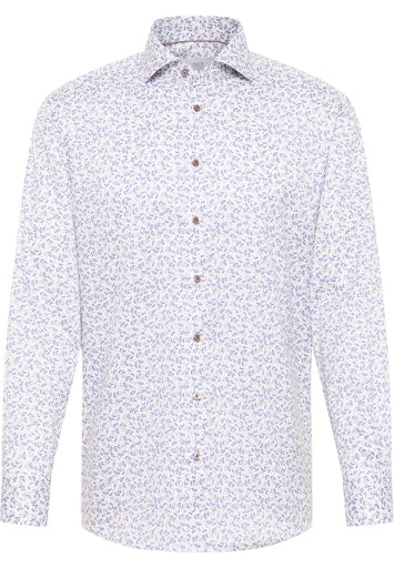 Hemden lange mouw blauw ETERNA