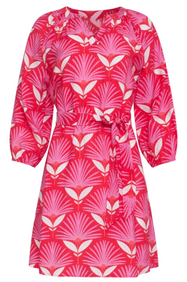 Jurken lange mouw roze Smashed Lemon