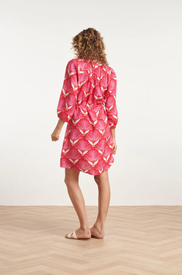 Jurken lange mouw roze Smashed Lemon