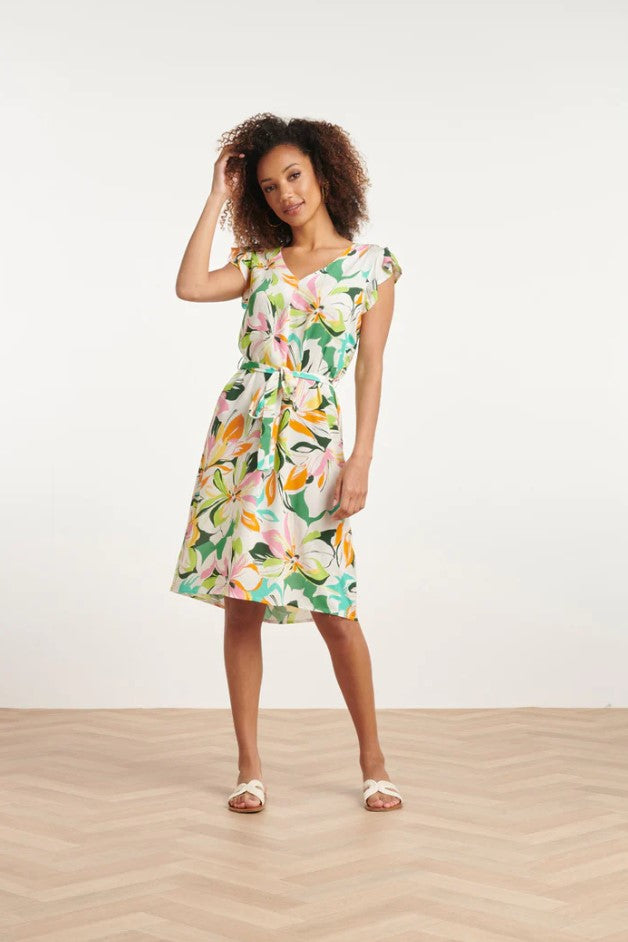 Jurken korte mouw multicolor Smashed Lemon