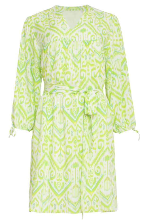 Jurken lange mouw groen Smashed Lemon