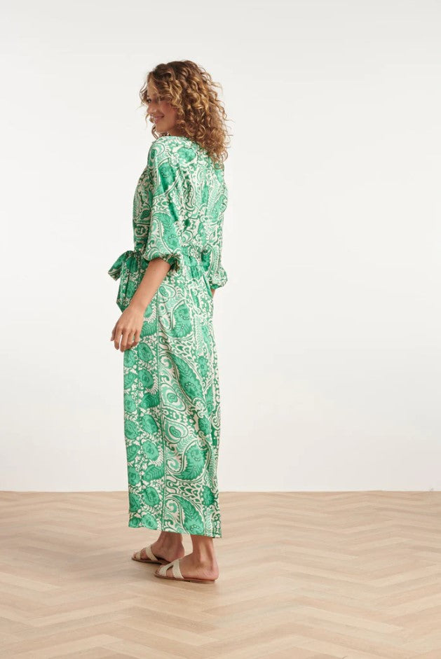 Jurken lange mouw groen Smashed Lemon