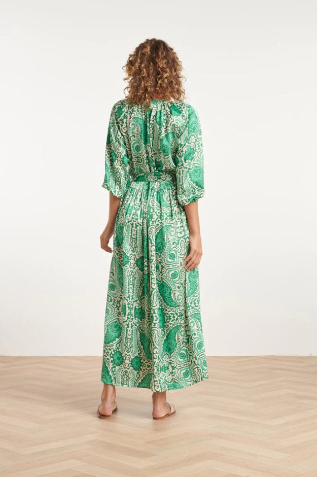 Jurken lange mouw groen Smashed Lemon