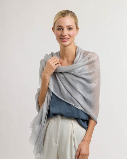 Sjaals grijs Fraas