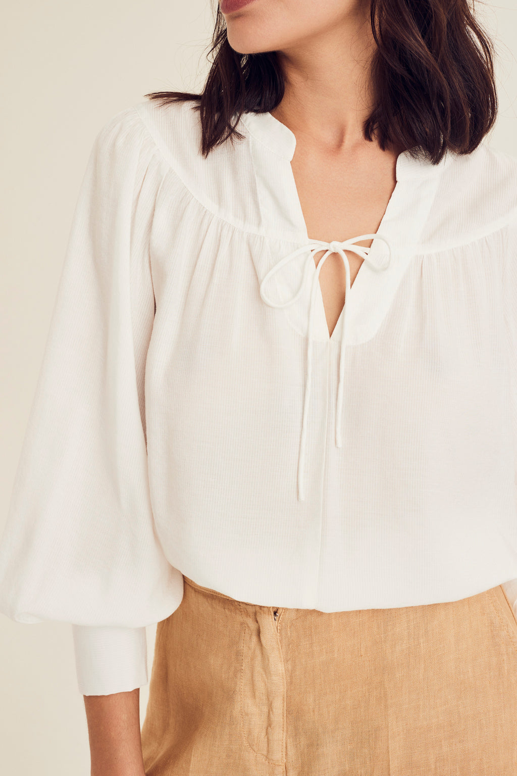 Blouses lange mouw wit Terre Bleue