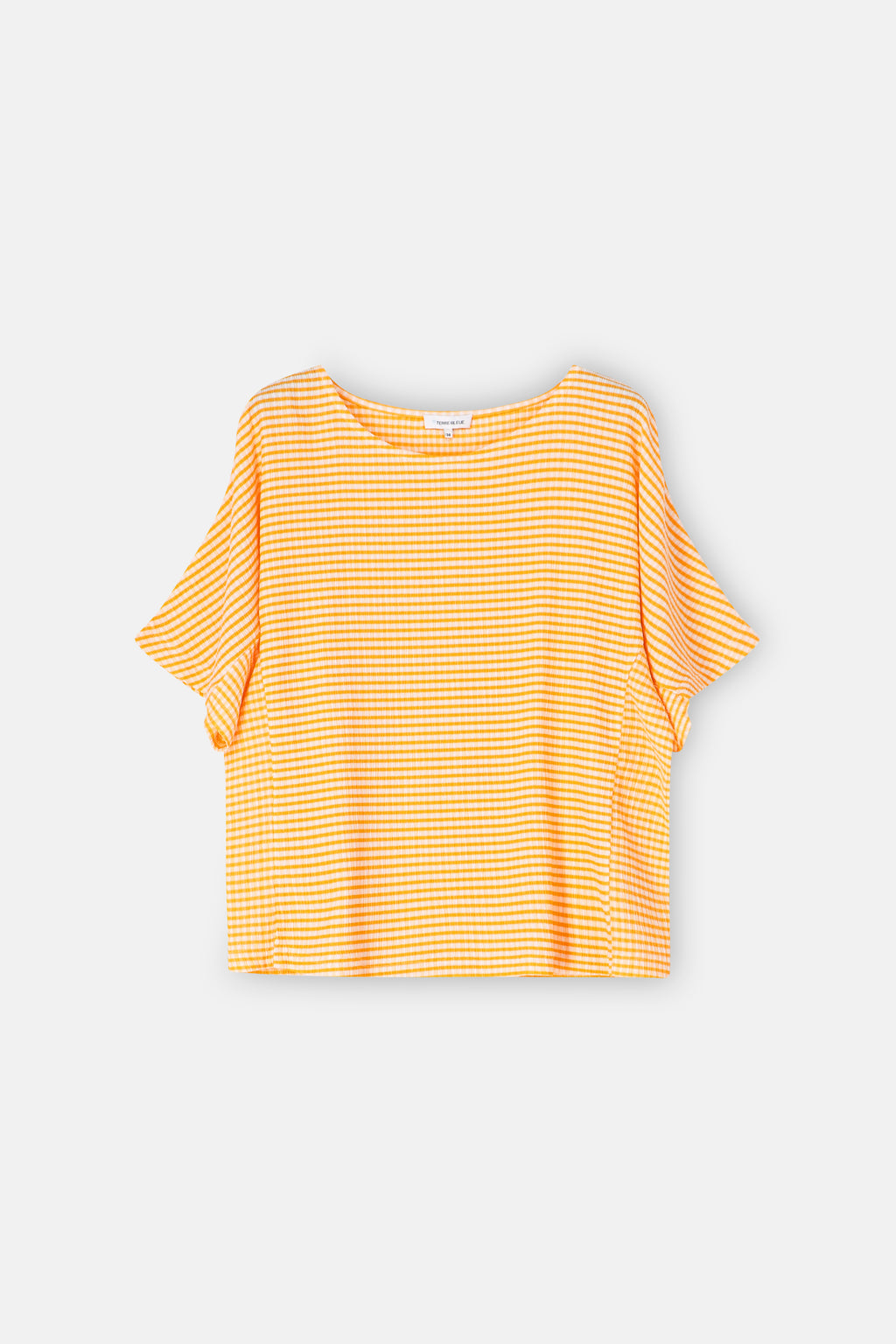 Blouses korte mouw oranje Terre Bleue