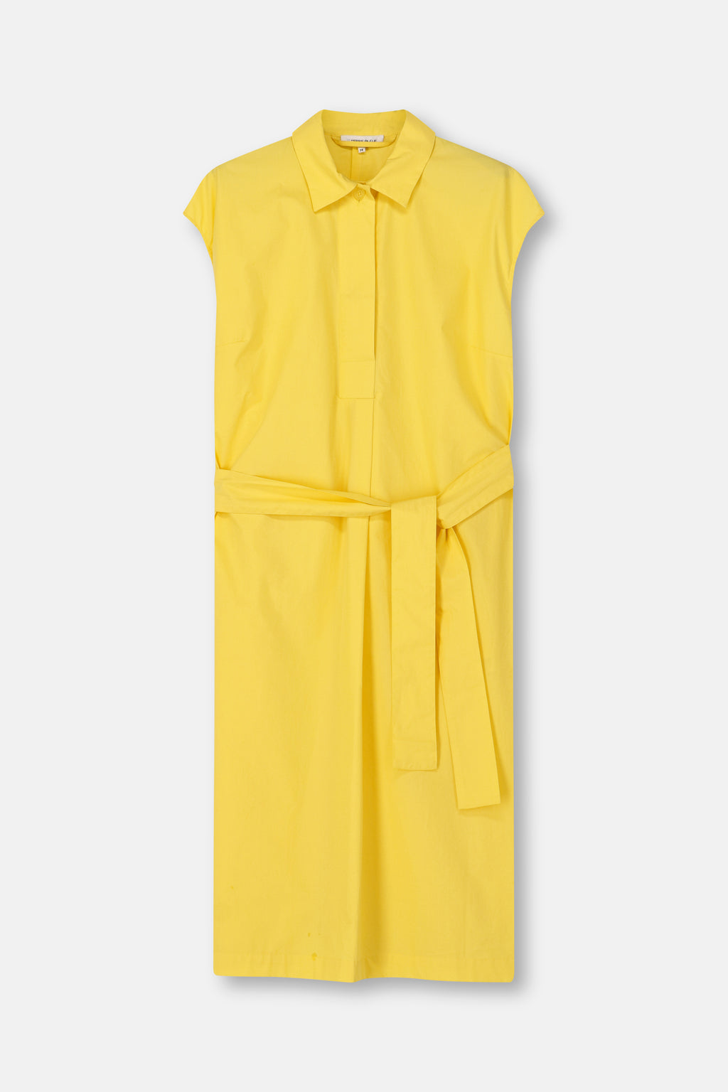 Jurken korte mouw geel Terre Bleue