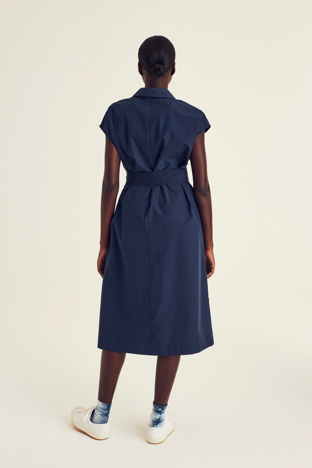 Jurken korte mouw navy Terre Bleue