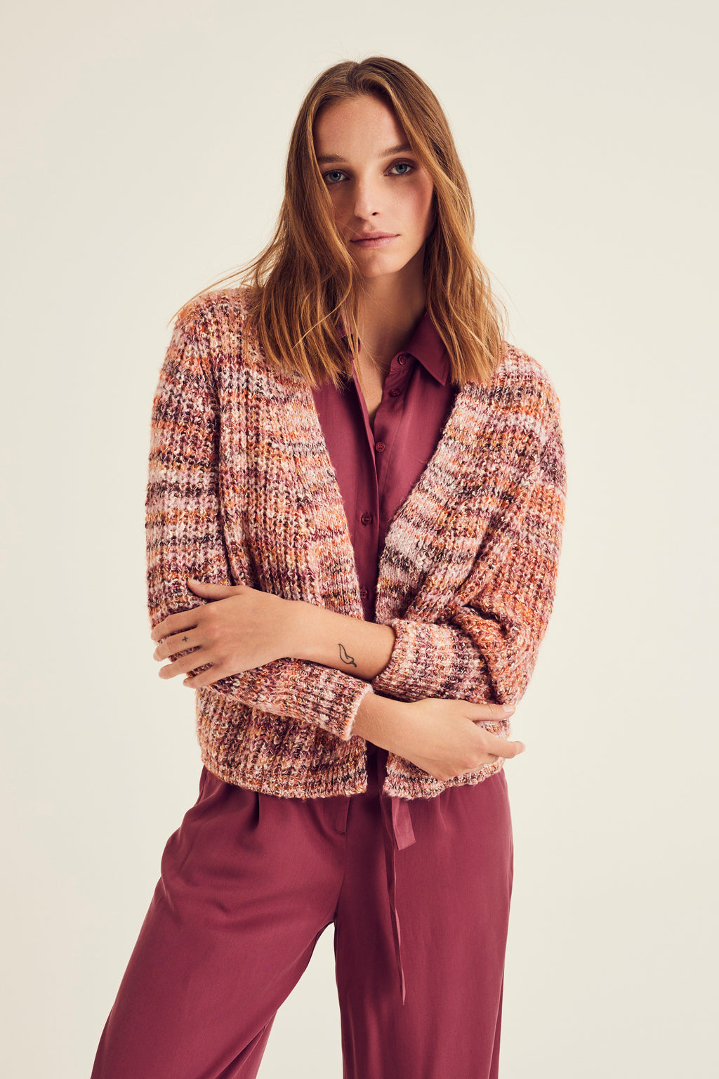 Cardigans rood Terre Bleue