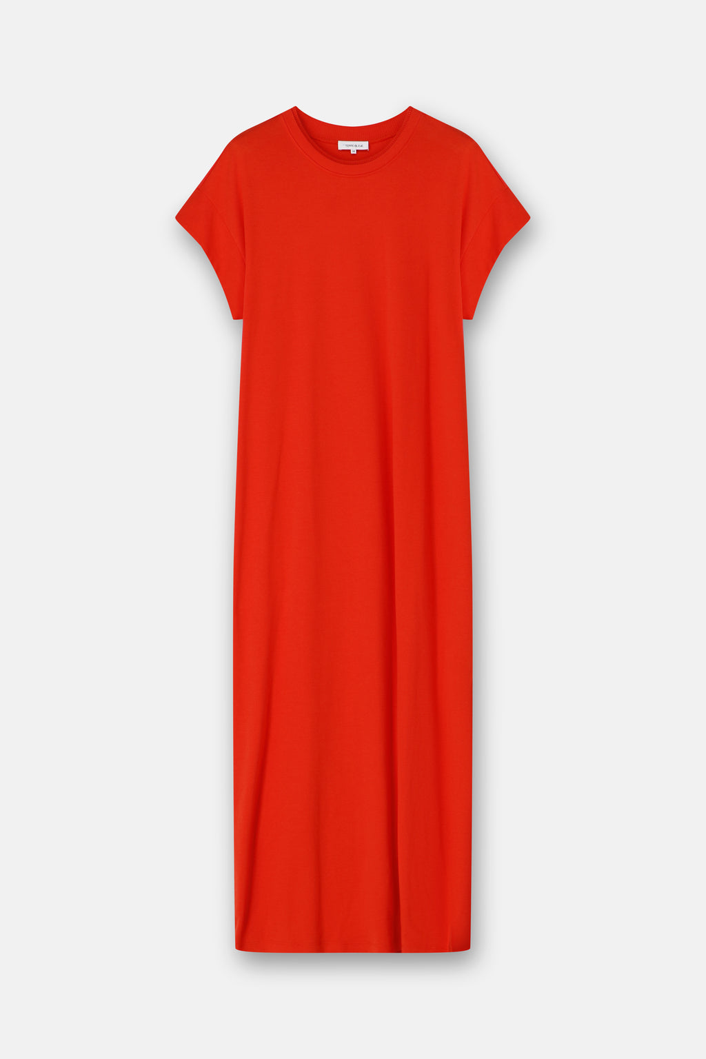 Jurken korte mouw rood Terre Bleue