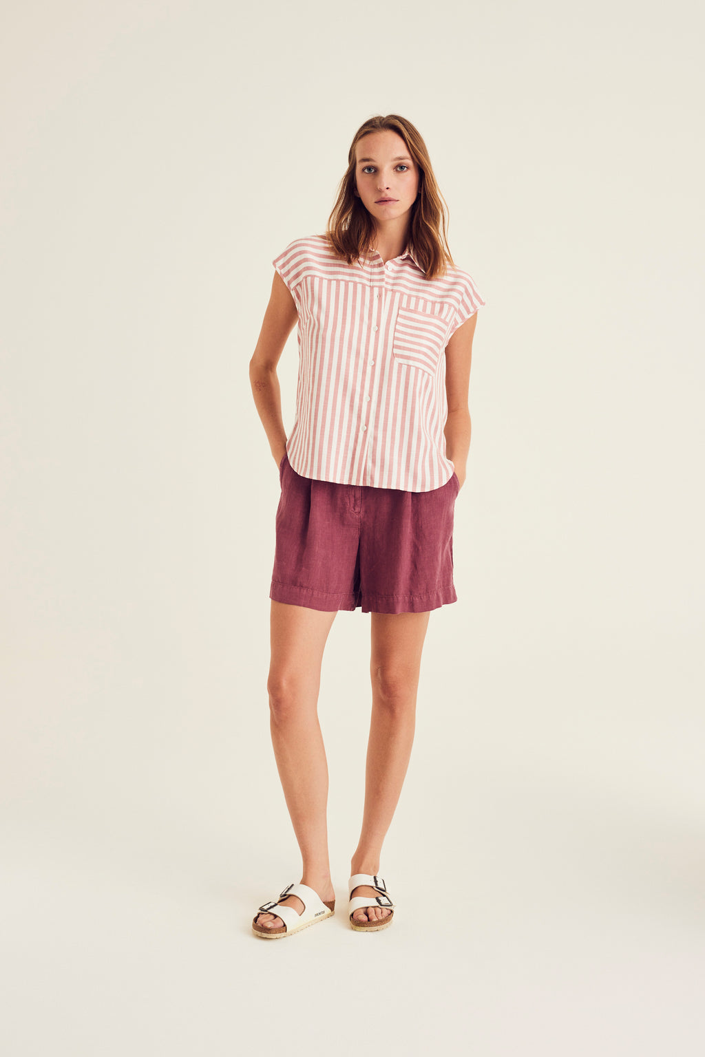 Shorten paars Terre Bleue