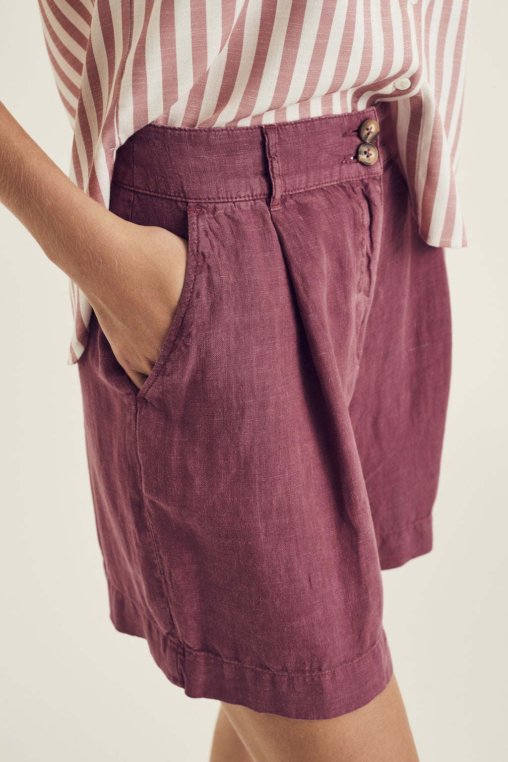 Shorten paars Terre Bleue