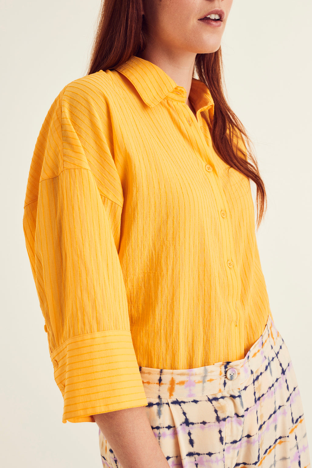 Blouses lange mouw oranje Terre Bleue