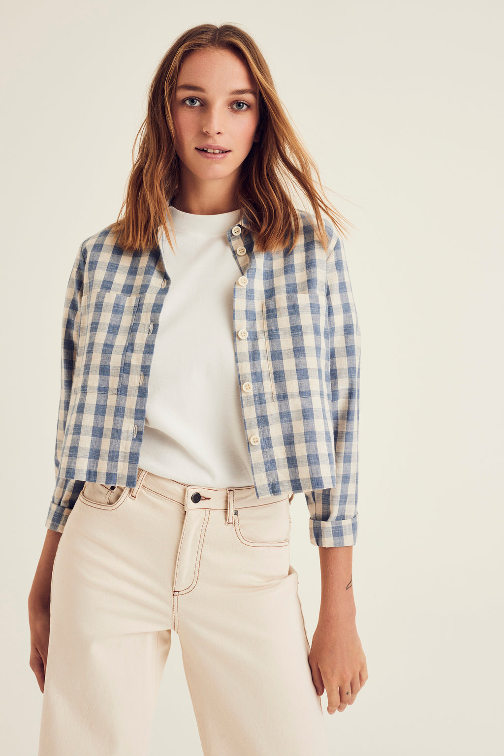 Blouses lange mouw blauw Terre Bleue