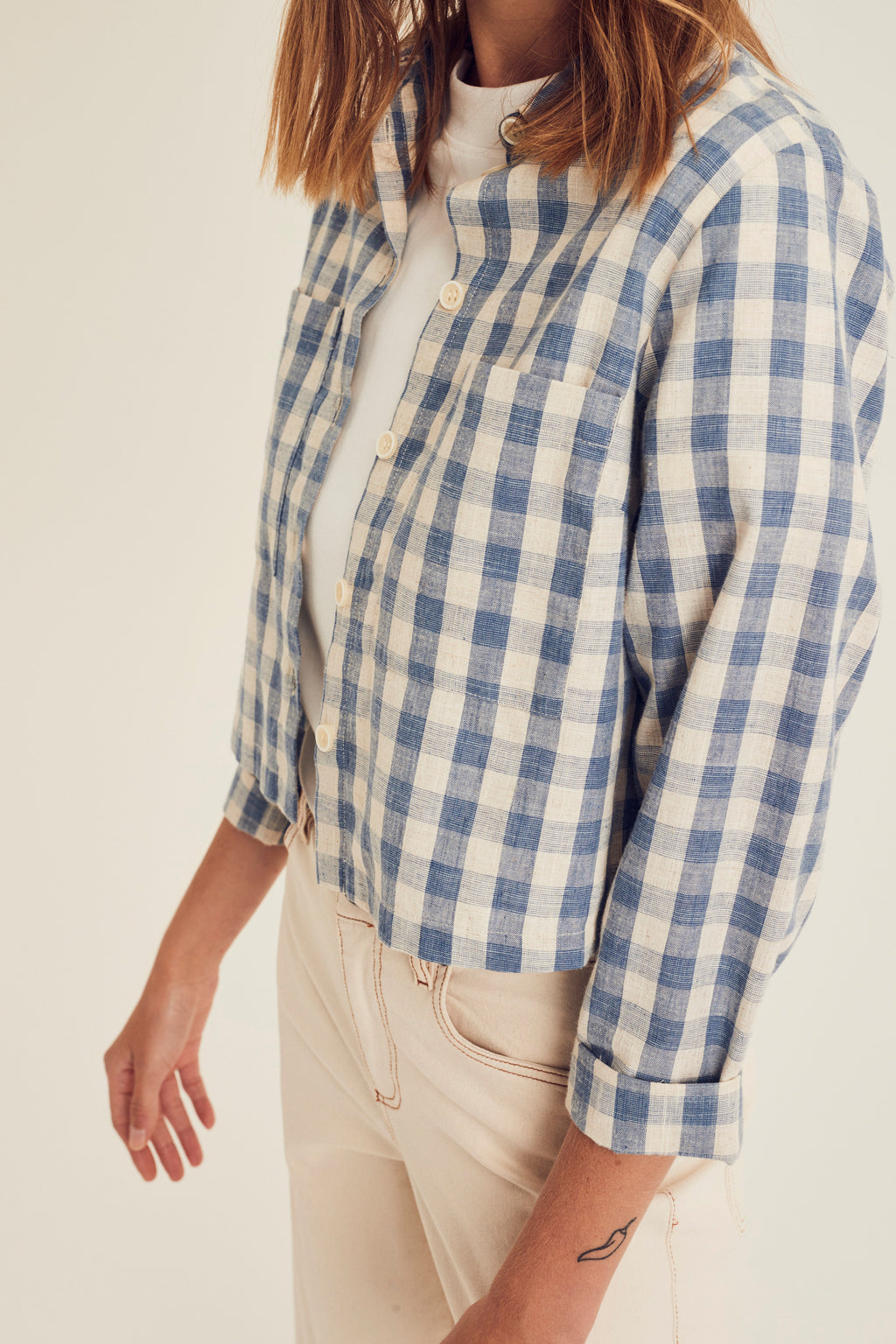 Blouses lange mouw blauw Terre Bleue