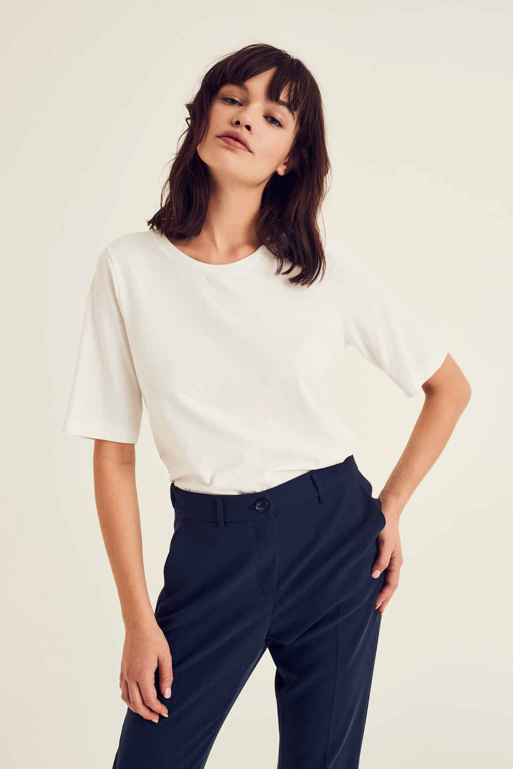 T-shirts korte mouw beige Terre Bleue