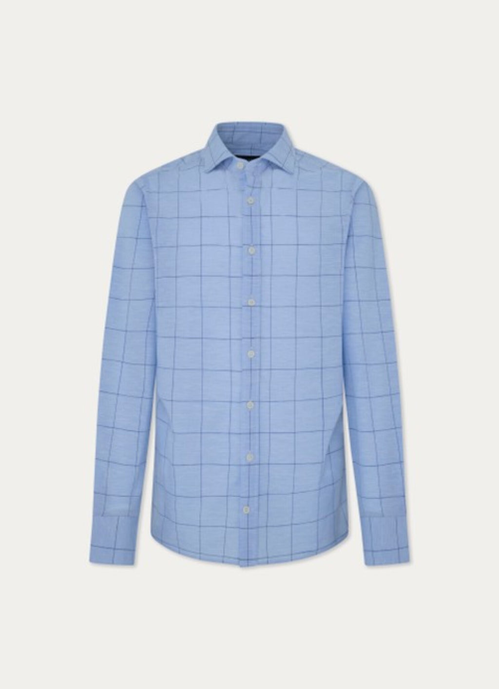 Hemden lange mouw blauw Hackett London