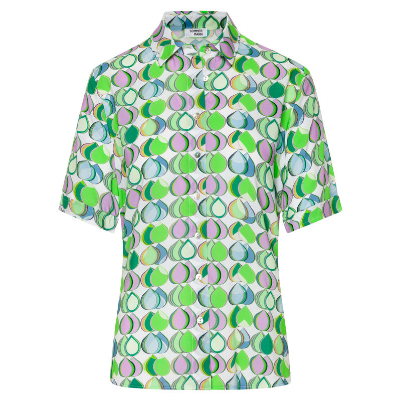 Blouses korte mouw groen Sommermann