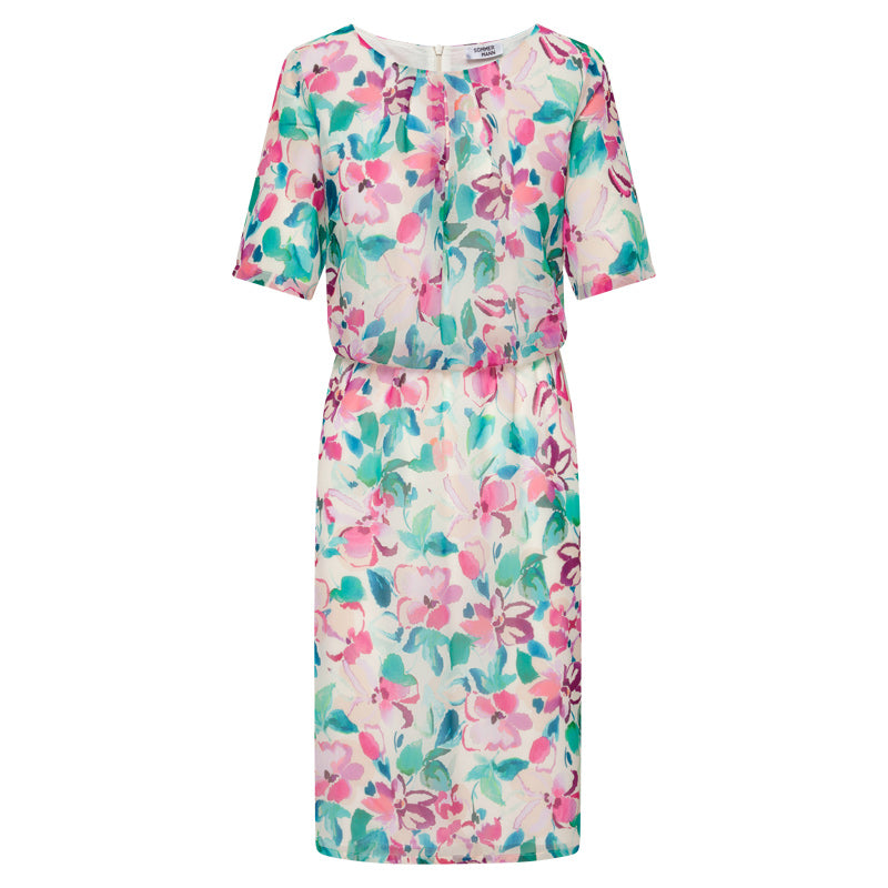 Jurken korte mouw roze Sommermann