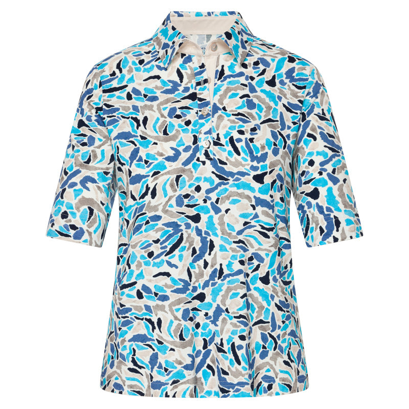 Polo's korte mouw blauw Sommermann