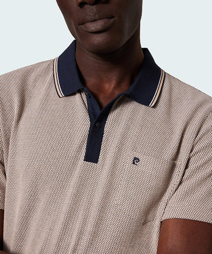 Polo's korte mouw beige Pierre Cardin