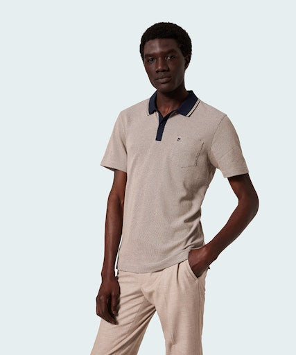 Polo's korte mouw beige Pierre Cardin