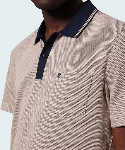 Polo's korte mouw beige Pierre Cardin
