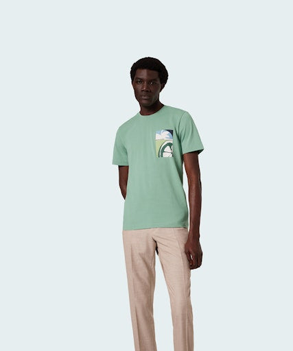 T-shirts korte mouw groen Pierre Cardin