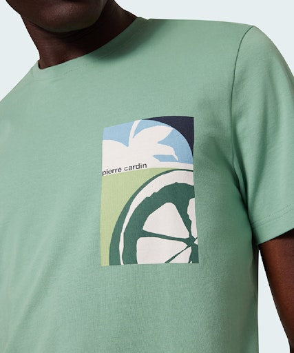 T-shirts korte mouw groen Pierre Cardin