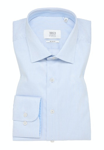 Hemden lange mouw blauw ETERNA