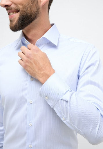Hemden lange mouw blauw ETERNA