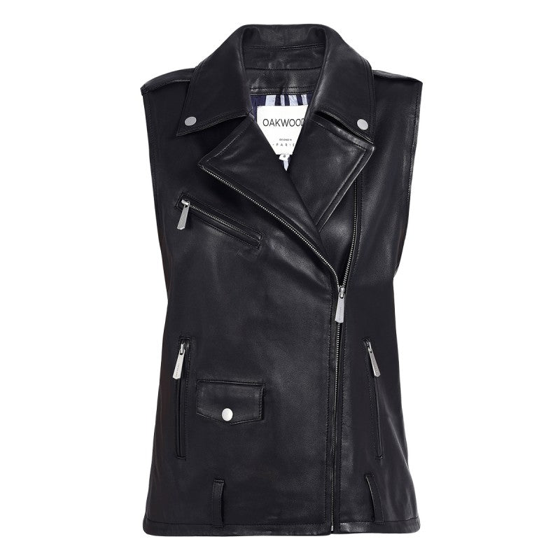 Leren jassen zwart Oakwood