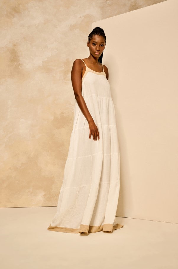 Jurken zonder mouw wit AC by Annelien Coorevits