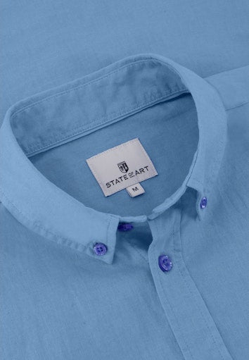 Hemden korte mouw blauw State of Art