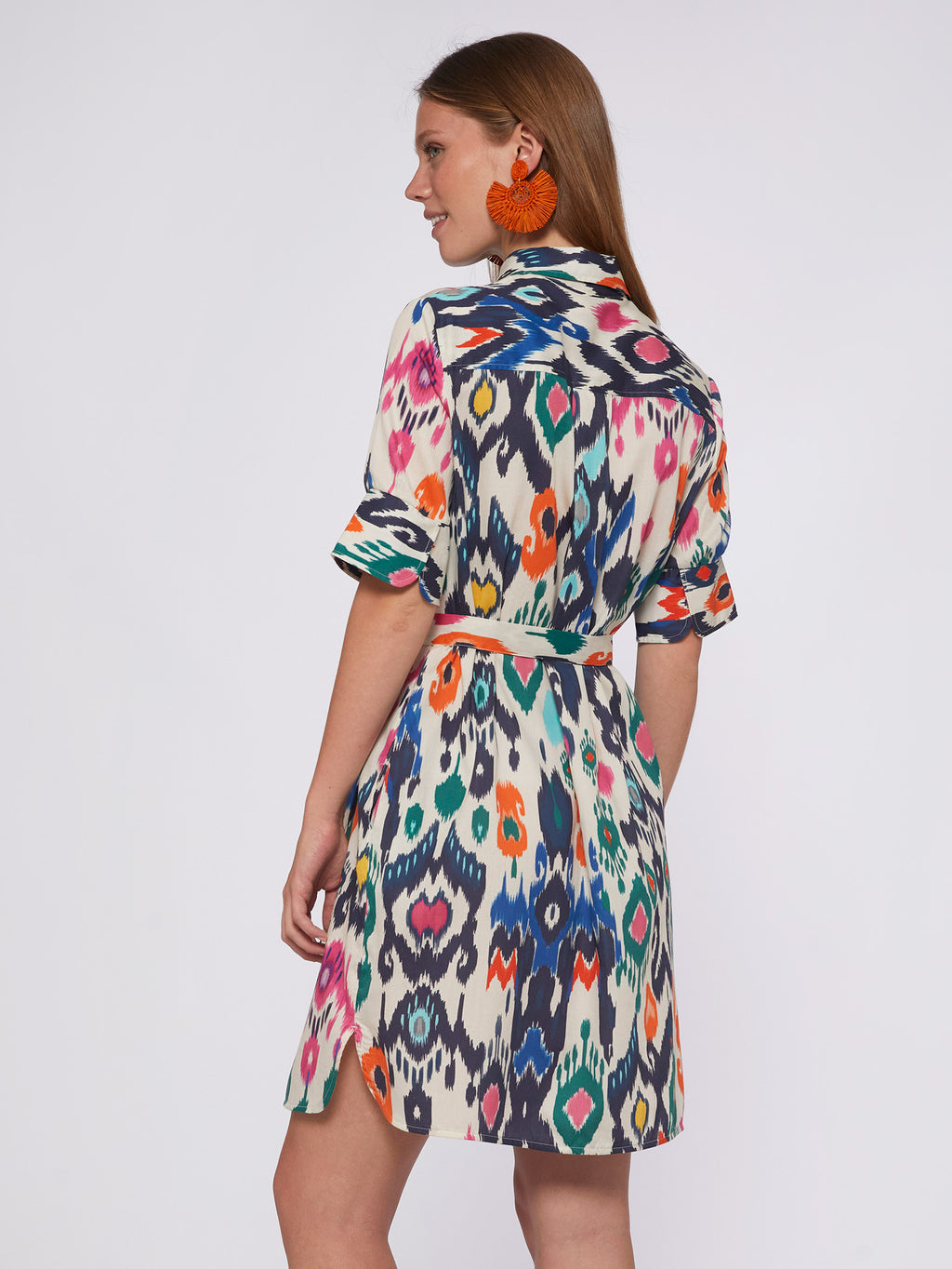 Jurken korte mouw multicolor Vilagallo