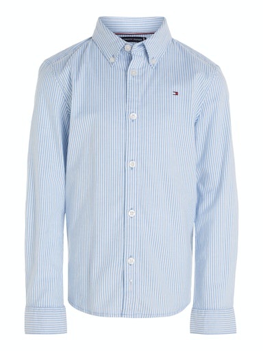 Hemden lange mouw blauw Tommy Hilfiger