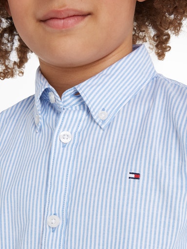 Hemden lange mouw blauw Tommy Hilfiger