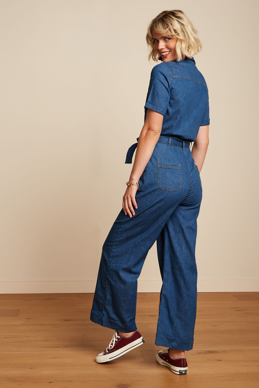 Jumpsuits korte mouw blauw King Louie