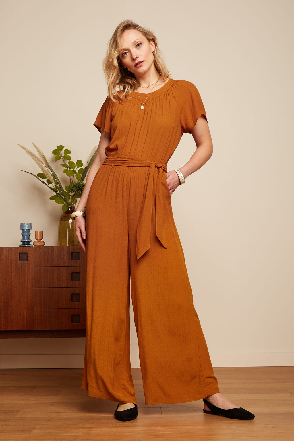 Jumpsuits korte mouw bruin King Louie