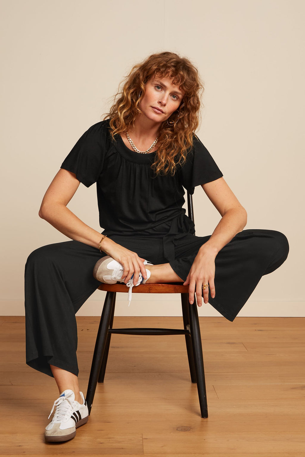 Jumpsuits korte mouw zwart King Louie