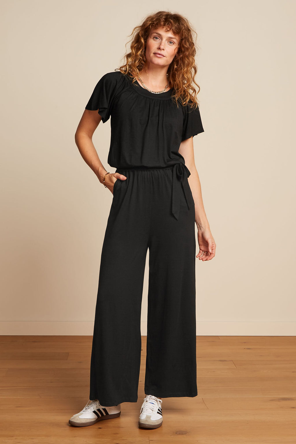 Jumpsuits korte mouw zwart King Louie